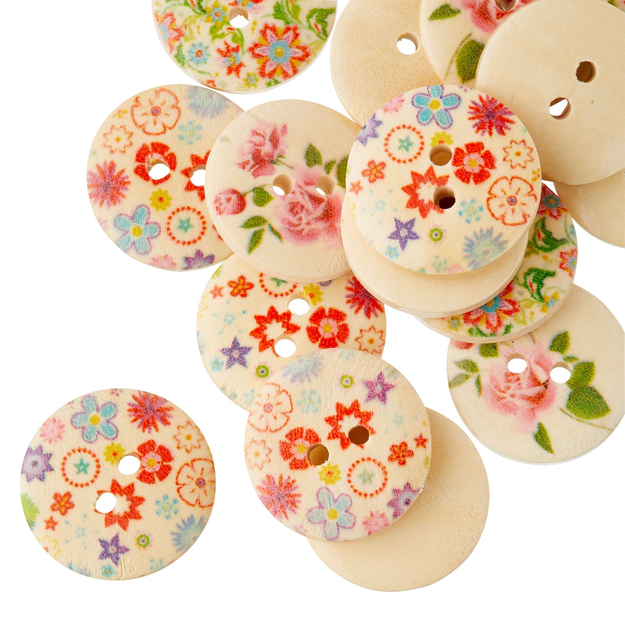 Favorite Findings Flower Print Buttons By Loops &#x26; Threads&#xAE;